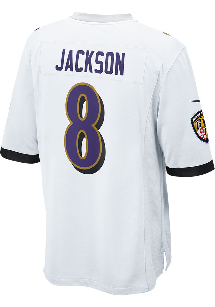 Lamar Jackson Nike Baltimore Ravens White Road Game Football Jersey