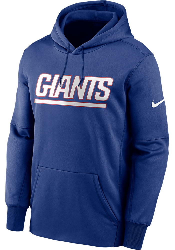 Nike New York Giants Mens Blue Therma Hood