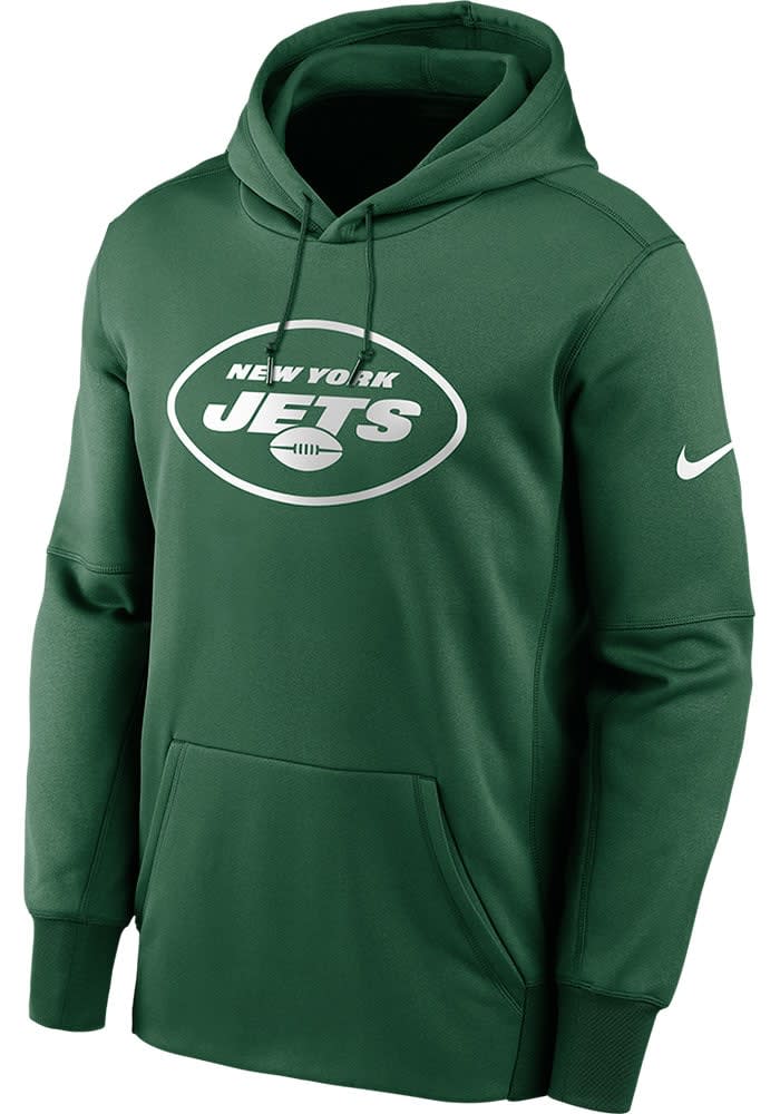 Men's Nike Green/Gray New York Jets Mascot Performance Full-Zip Hoodie