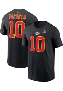 Isiah Pacheco Kansas City Chiefs Black 2024 Super Bowl Participant Short Sleeve Player T Shirt
