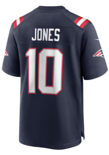 Mac Jones  Nike New England Patriots Navy Blue Home Game Football Jersey