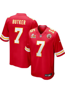 Harrison Butker  Nike Kansas City Chiefs Red 2024 Super Bowl Participant Football Jersey