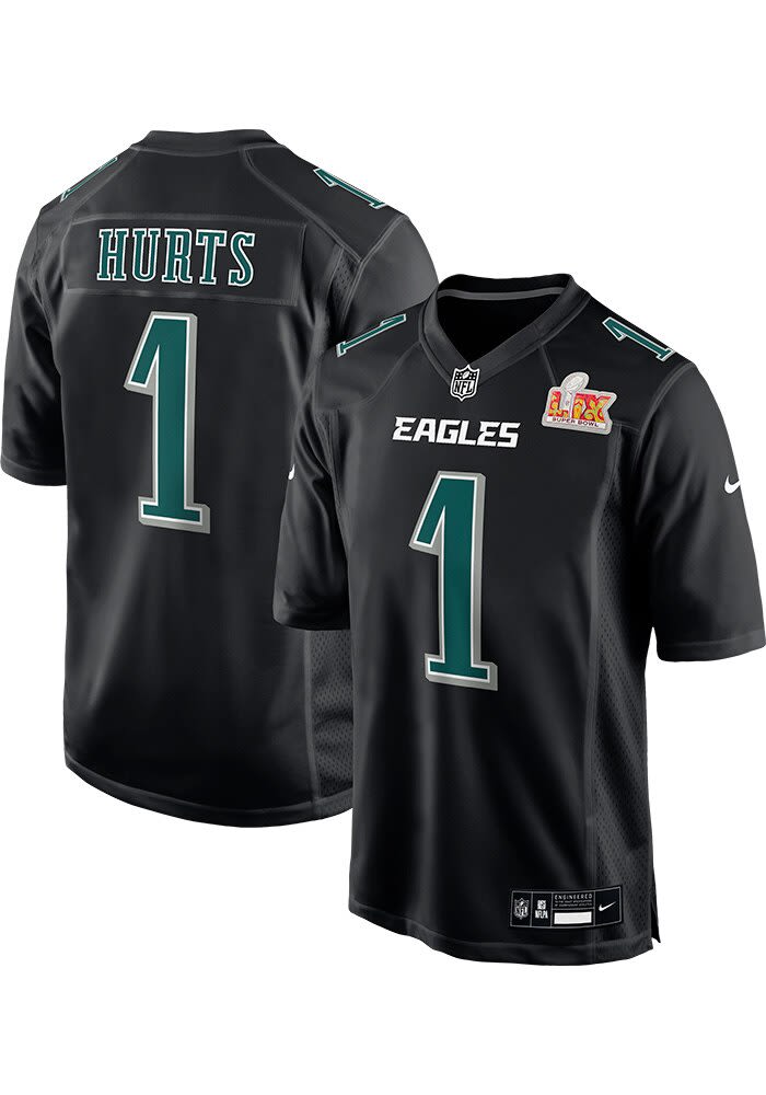 Jalen Hurts Philadelphia Eagles BLACK 2024 Super Bowl Participant