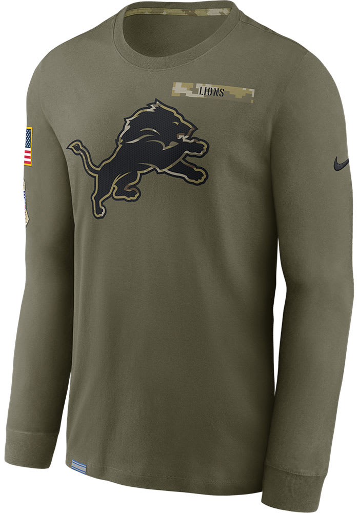 Nike Detroit Lions Olive Salute To Service Long Sleeve T-Shirt