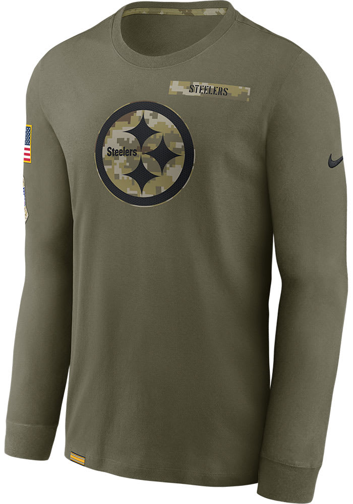 Nike Pittsburgh Steelers Olive Salute To Service Long Sleeve T-Shirt