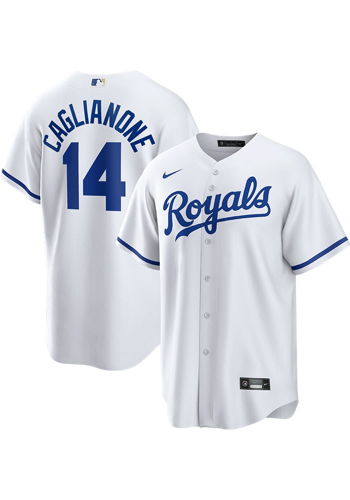 Jac Caglianone Kansas City Royals Mens Replica White Home Jersey