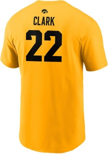 Caitlin Clark Nike Mens Gold Iowa Hawkeyes Basketball Player T Shirt