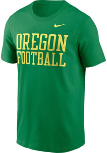 Oregon Ducks Green Nike Stacked Football Short Sleeve T Shirt