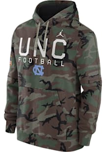 Nike North Carolina Tar Heels Mens Green Camo Long Sleeve Hoodie