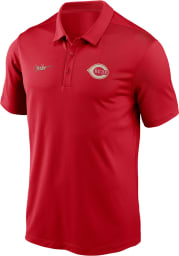 Nike Cincinnati Reds Mens Red Coop Logo Short Sleeve Polo