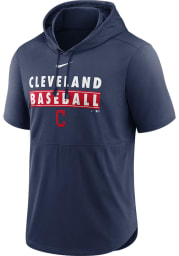 Nike Cleveland Indians Mens Navy Blue Home Team Short Sleeve Jacket