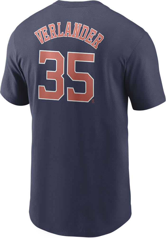 Justin Verlander Astros Name And Number Short Sleeve Player T Shirt