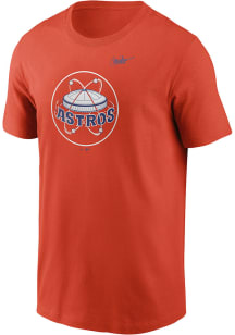 Nike Houston Astros Orange Coop Logo Short Sleeve T Shirt