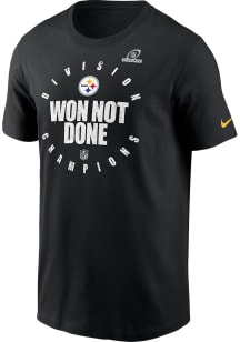 Nike Pittsburgh Steelers Black 2020 AFC North Division Champs Locker Room Short Sleeve T Shirt