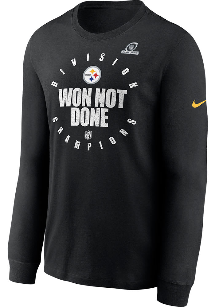 Pittsburgh Steelers Men's Nike 2020 AFC North Champions Long Sleeve T-Shirt