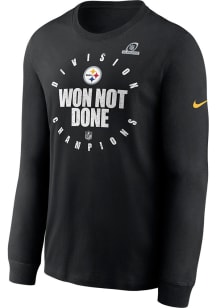 Nike Pittsburgh Steelers Black 2020 AFC North Division Champs Long Sleeve T Shirt