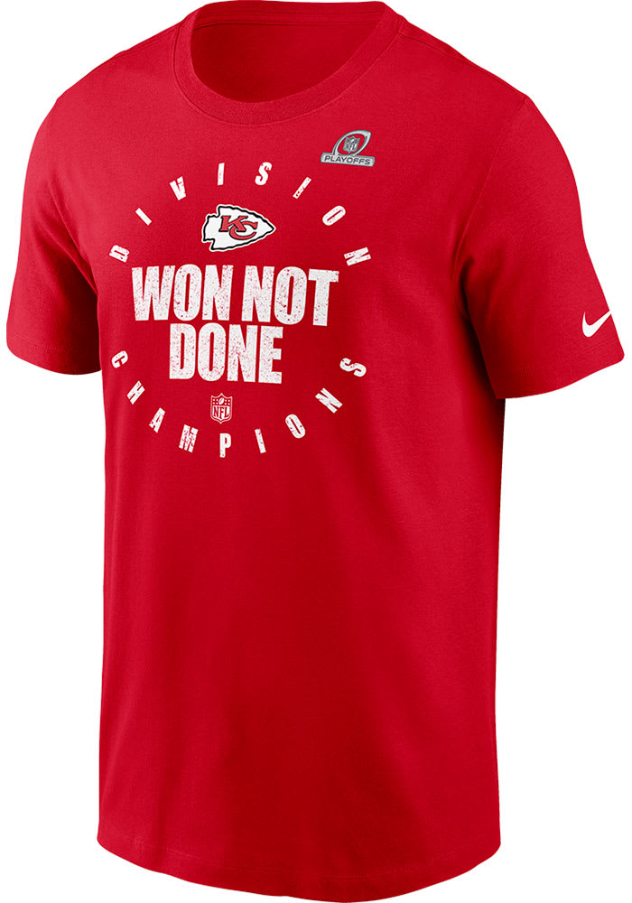 Nike Kansas City Chiefs Red 2020 Division Champs Short Sleeve T Shirt