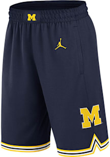 Mens Michigan Wolverines Blue Nike Jordan Basketball Shorts