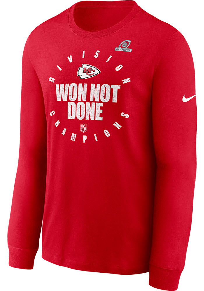 Nike Kansas City Chiefs Red 2020 Division Champs Long Sleeve T Shirt