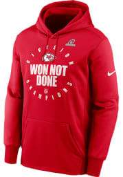 Nike Kansas City Chiefs Mens Red 2020 Division Champs Hood