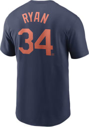 Nolan Ryan Houston Astros Navy Blue Coop Name And Number Short Sleeve Player T Shirt