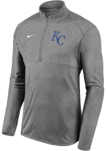 Nike Kansas City Royals Mens Grey Element Long Sleeve 1/4 Zip Pullover