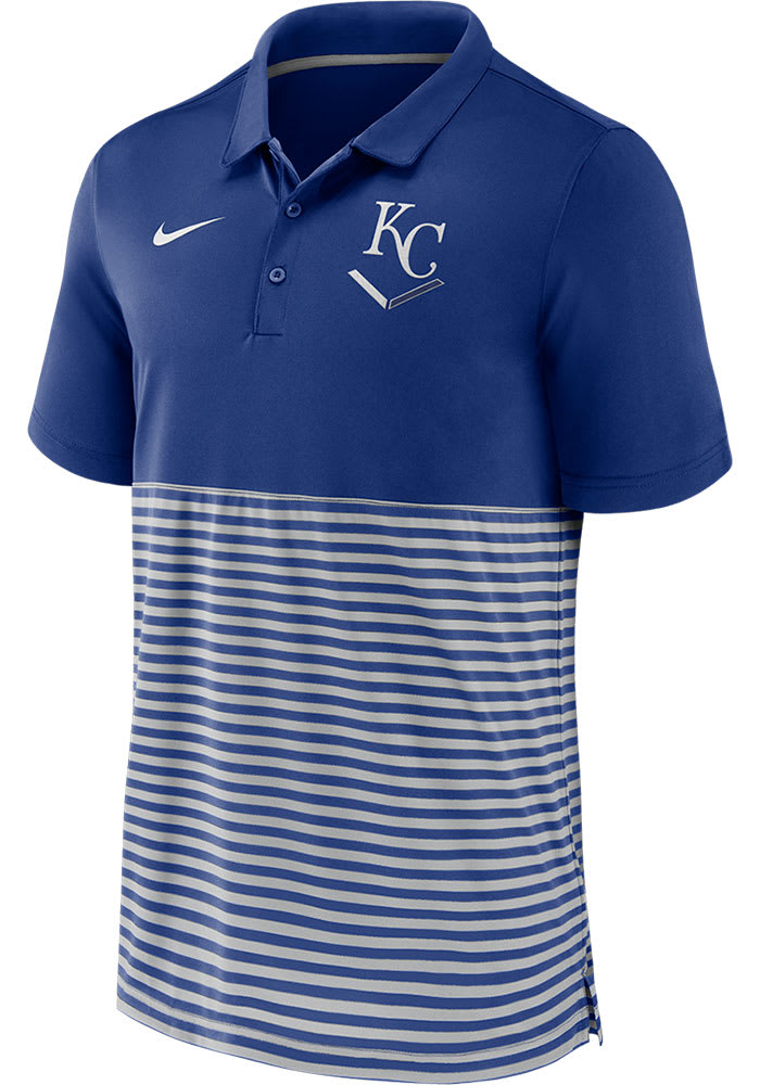 Nike Kansas City Royals Mens Blue Home Plate Short Sleeve Polo