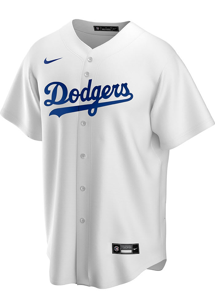 Los Angeles Dodgers Mens Nike Replica Home Replica Jersey - White