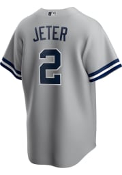 Derek Jeter New York Yankees Mens Replica Road Replica Jersey - Grey