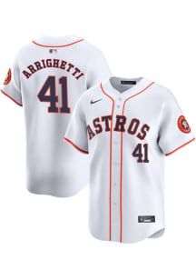 Spencer Arrighetti Nike Houston Astros Mens White Home 2024 Limited Baseball Jersey