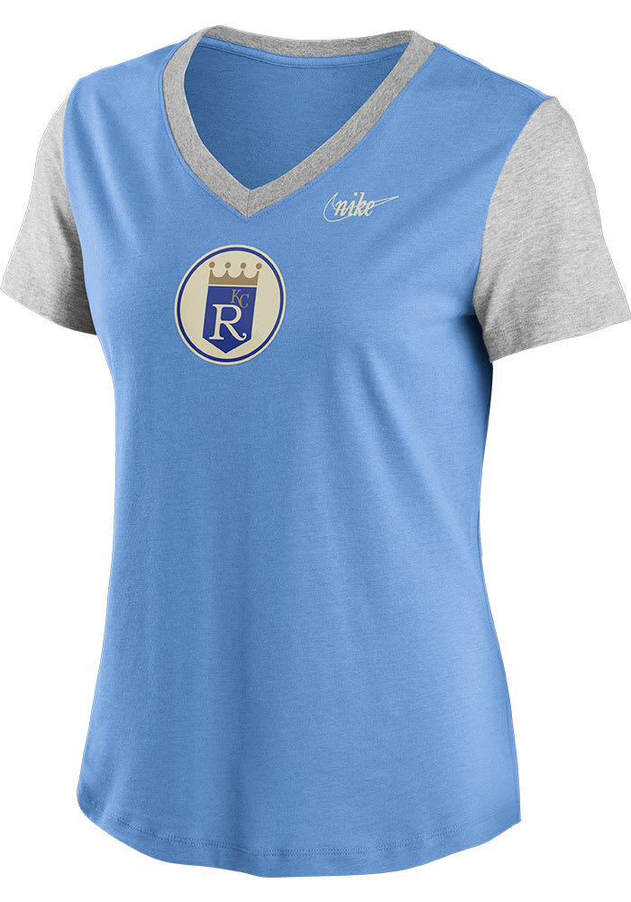Nike Kansas City Royals Womens Light Blue Triblend Short Sleeve T-Shirt