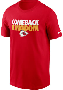 Nike Kansas City Chiefs Red COMEBACK KINGDOM Short Sleeve T Shirt