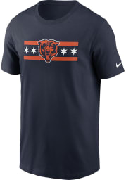 Nike Chicago Bears Navy Blue Flag Short Sleeve T Shirt