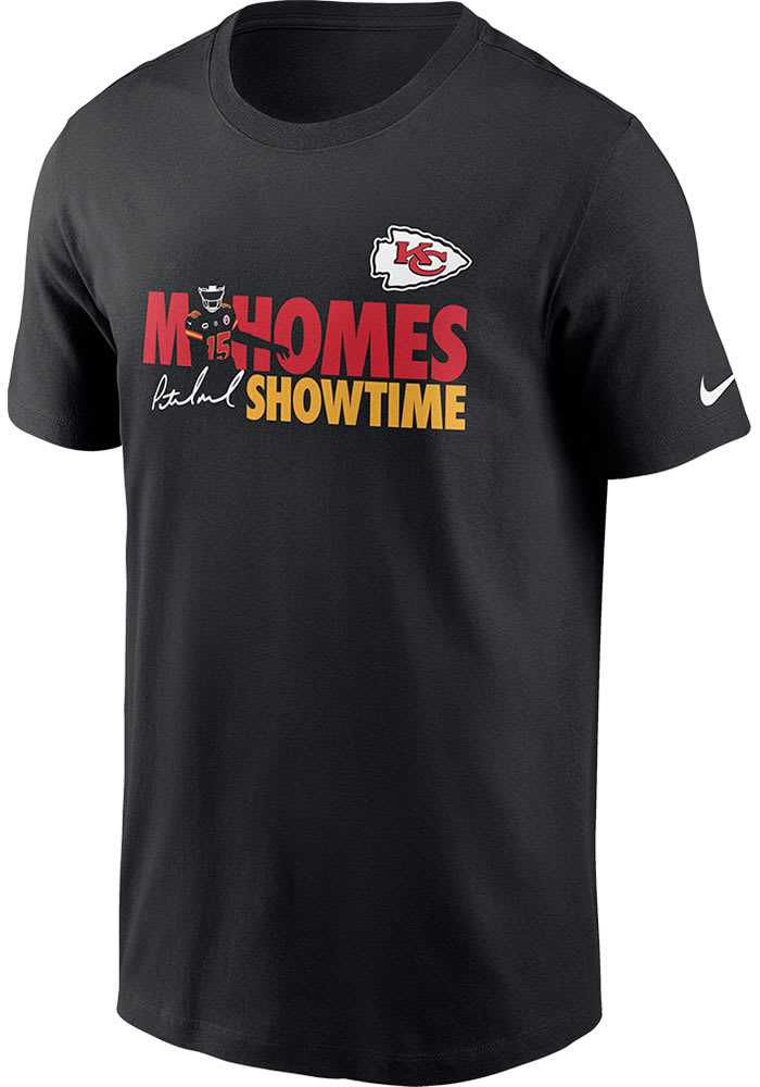 Patrick Mahomes Kansas City Chiefs Black SHOWTIME Short Sleeve Player T Shirt