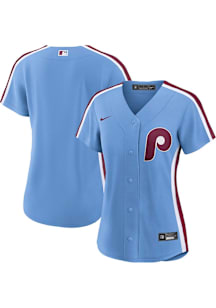 Philadelphia Phillies Womens Nike Replica Throwback Jersey - Light Blue
