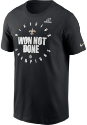 Nike New Orleans Saints Black 2020 NFC South Division Champs Short Sleeve T Shirt