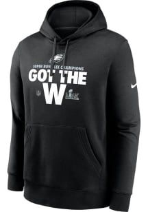 Nike Philadelphia Eagles Mens Black 2024 Super Bowl Champions Parade Long Sleeve Hoodie