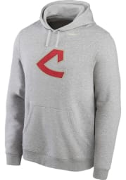 Nike Cleveland Indians Mens Grey Coop Patch Long Sleeve Hoodie