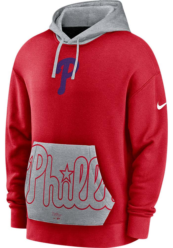 Nike Phillies Phillies Red Crop Pocket Long Sleeve Fashion Hood