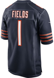 Justin Fields Nike Chicago Bears Navy Blue Home Game Football Jersey