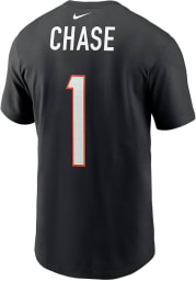 Ja'Marr Chase Cincinnati Bengals Black Name Number Short Sleeve Player T Shirt