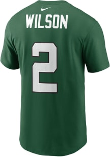 Zach Wilson New York Jets Green Name Number Short Sleeve Player T Shirt