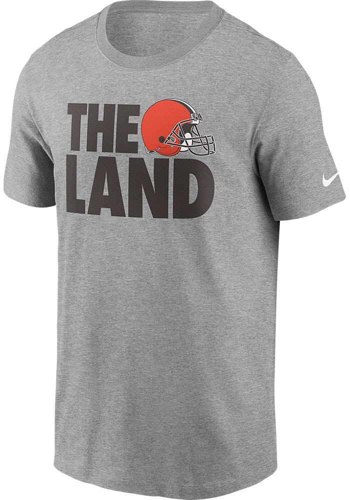 Nike Cleveland Browns Grey THE LAND Short Sleeve T Shirt