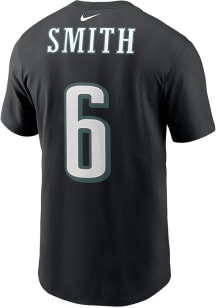 Devonta Smith Philadelphia Eagles Black Name Number Short Sleeve Player T Shirt