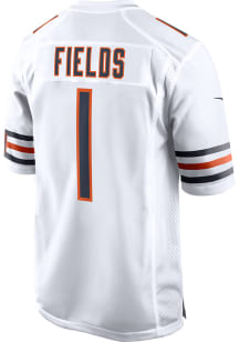 Justin Fields  Nike Chicago Bears White Road Game Football Jersey
