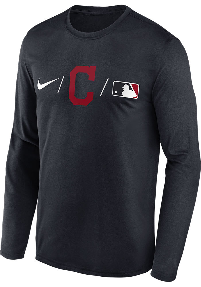 Nike Cleveland Indians Navy Blue Dry Legend Long Sleeve T-Shirt