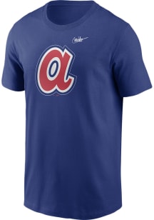 Nike Atlanta Braves Blue Cooperstown Short Sleeve T Shirt