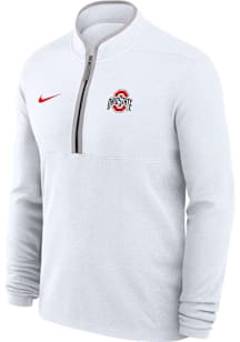 Mens Ohio State Buckeyes White Nike Victory Qtr Zip Pullover