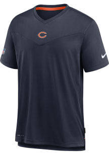 Nike Chicago Bears Navy Blue Top Coach Short Sleeve T Shirt