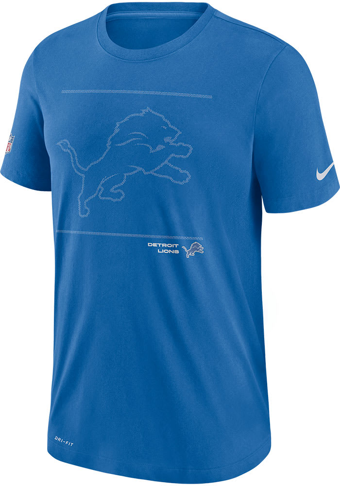 Nike Detroit Lions Blue DFCT Team Issue Short Sleeve T Shirt